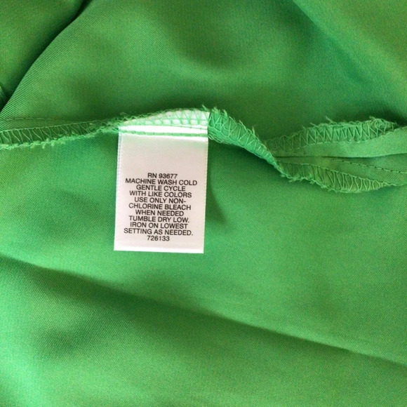 Liz Claiborne Green Long Sleeve Button Down Top - Size Large - Picture 6 of 6